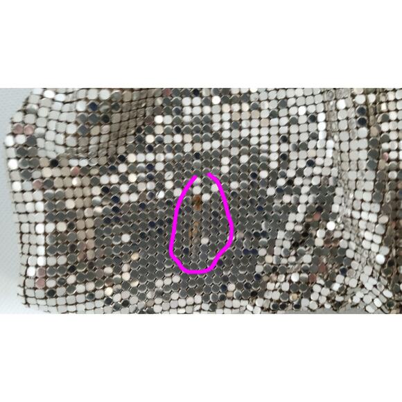 Vintage Whiting Davis Silver Metal Mesh Purse Evening Handbag - Picture 9 of 16